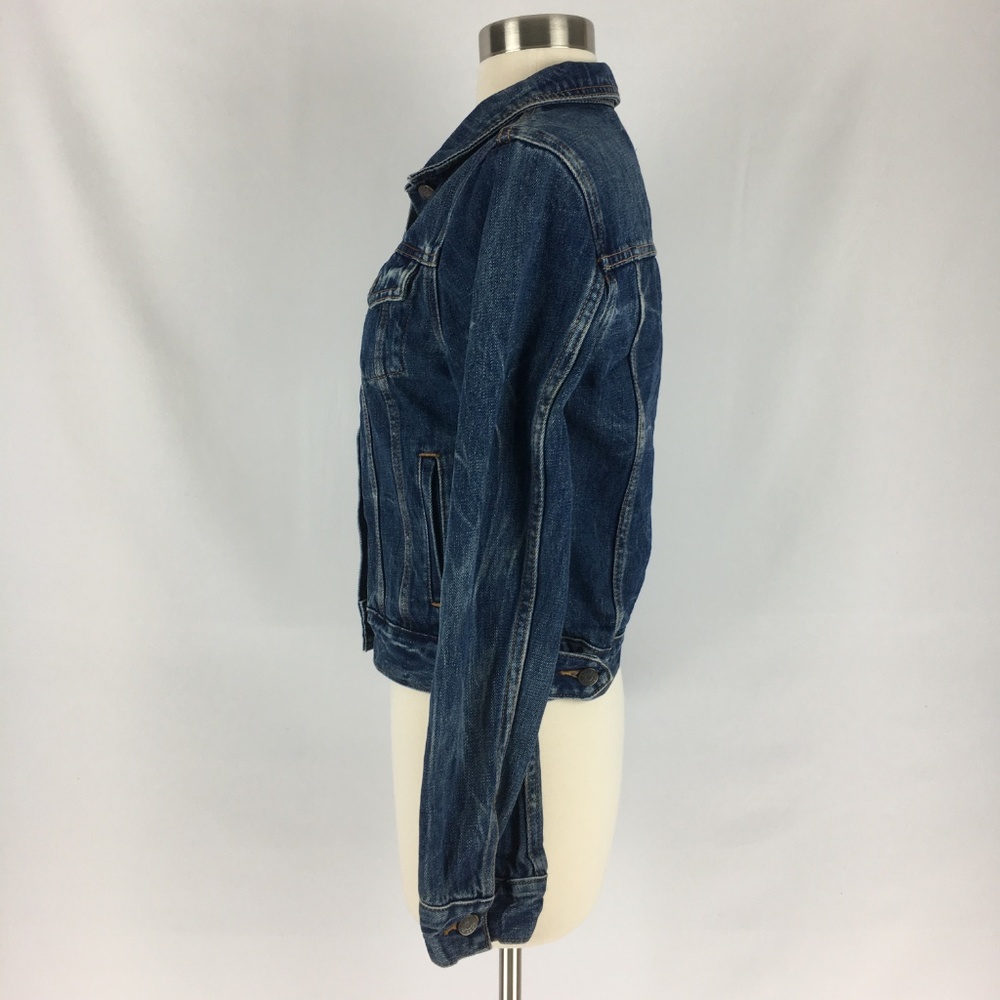 J Crew Vintage Denim Jacket Recycled Indigo Size S - Picture 5 of 7